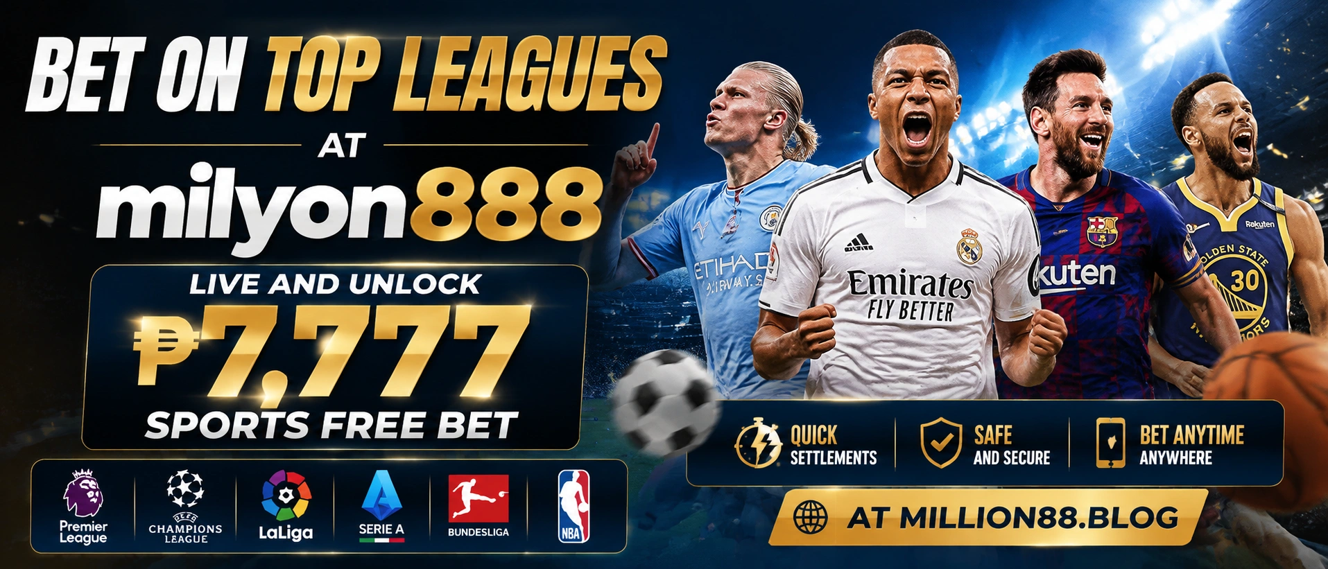 MILLION88 sports hero visual